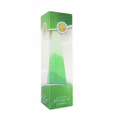 Havdalah Candle: Pyramid Shape - Green