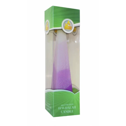 Havdalah Candle: Pyramid Shape - Purple
