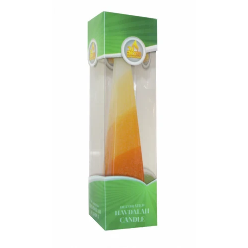 Havdalah Candle: Pyramid Shape - Yellow