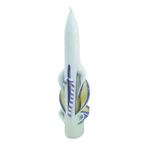 Havdalah Candle: Tapered Hand Carved