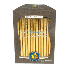 45 Pk. Gold Metallic Chanukah Candle