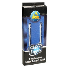 Clear Lights: 2 Replacement - Glass Tube & Wick
