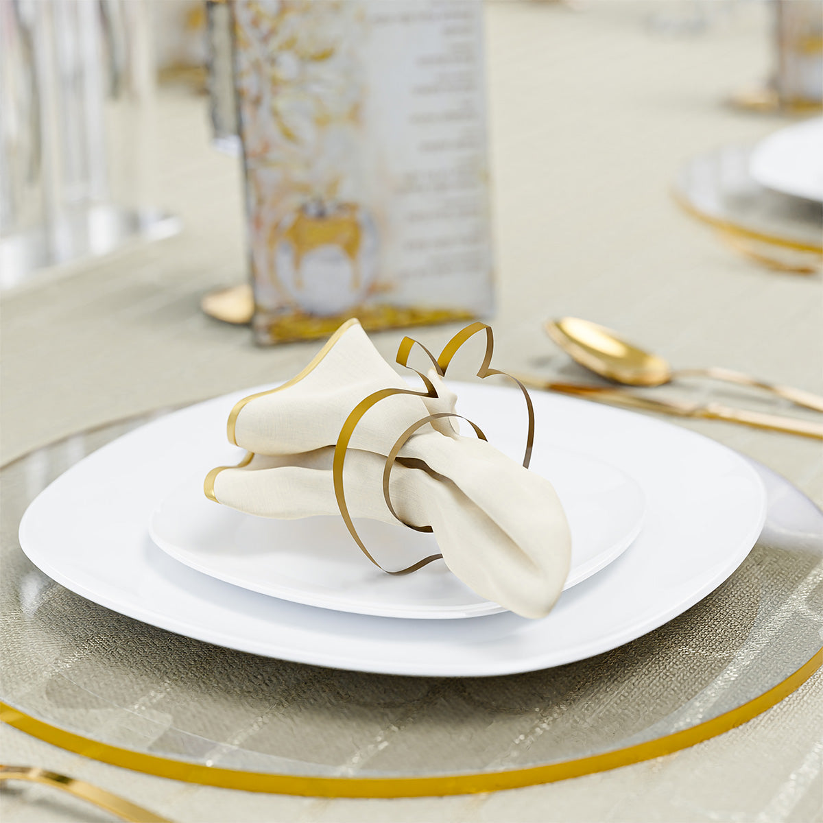 Apple Napkin Rings — Rosh Hashanah — Acrylic Rosh Hashanah Napkin Rings | Judaica Square Lakewood