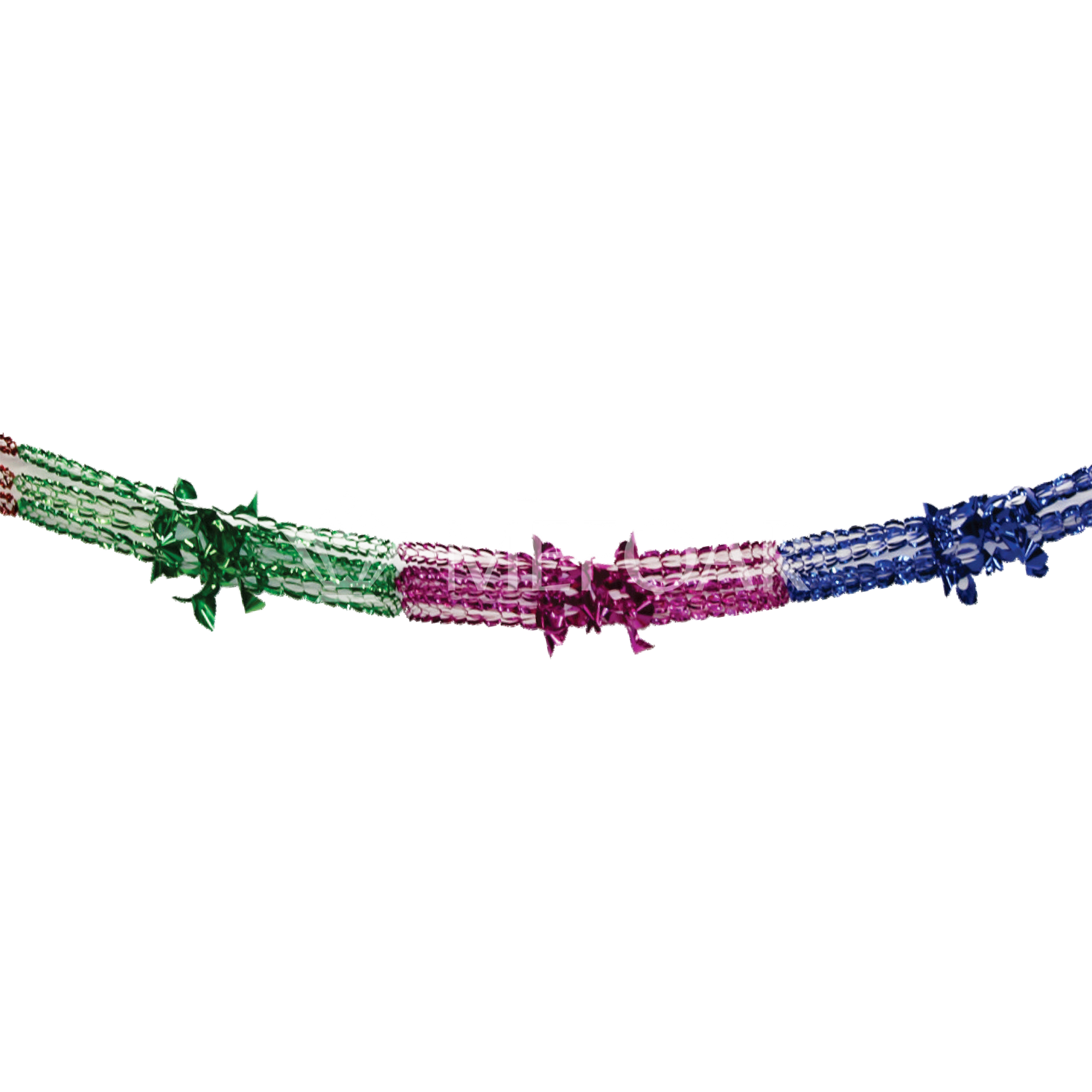 Noy Sukkah, Foil Colored Section Chain With  Balls 5 Section (Medium) - Sukkah Decorations