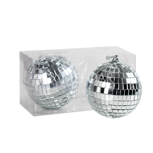 Noy Sukkah, Hanging Mirror Balls, 2 Per Pack - Sukkah Decorations