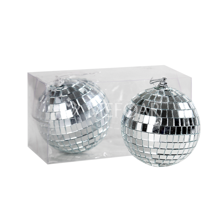 Noy Sukkah, Hanging Mirror Balls, 2 Per Pack - Sukkah Decorations