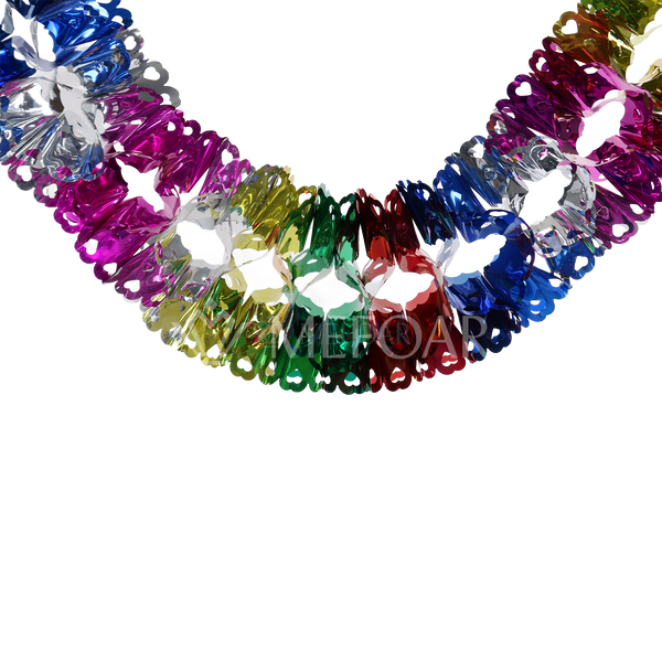 Noy Sukkah, Flower Chain With little Hearts 25 Section - Sukkah Decorations