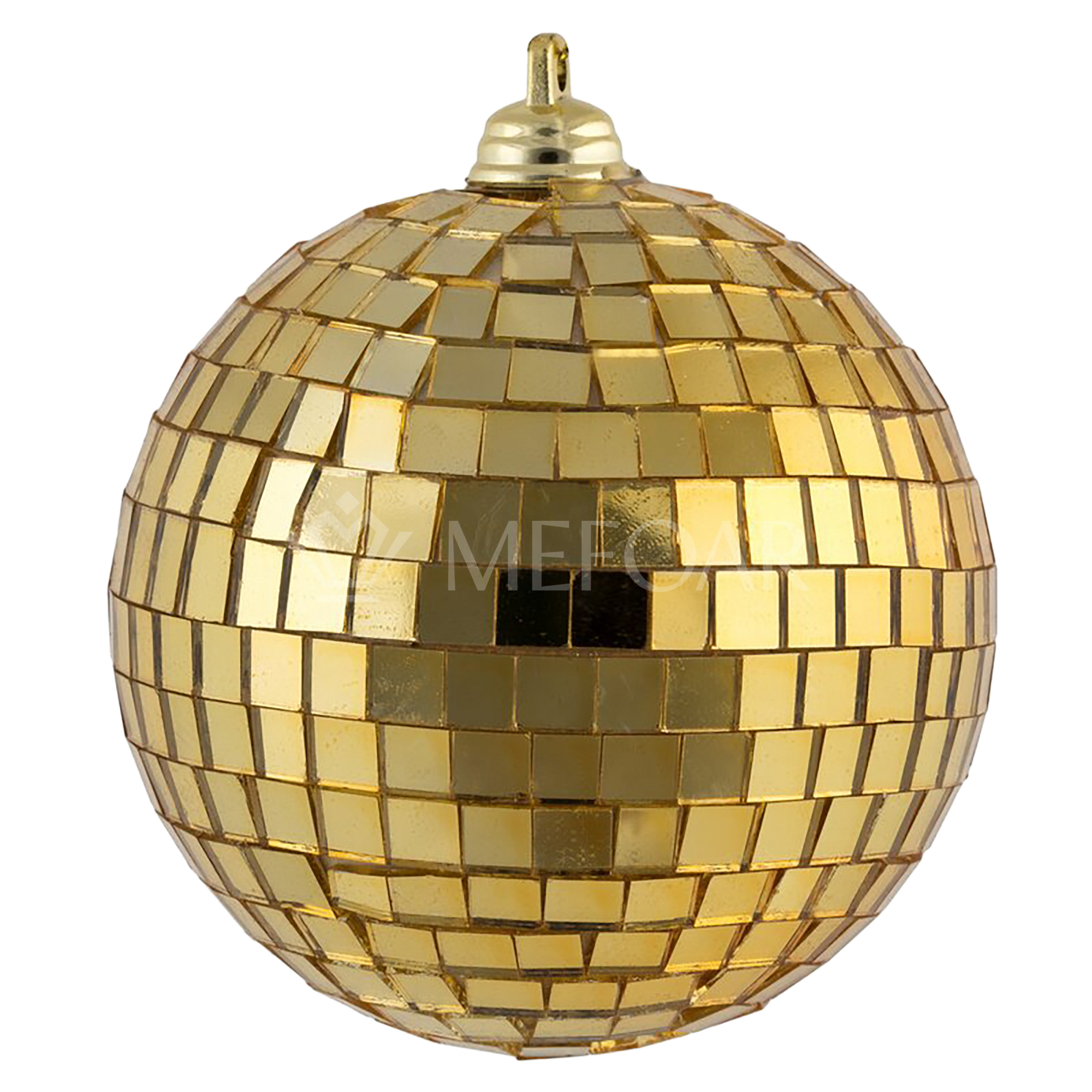 Noy Sukkah, Hanging GOLD Mirror  Ball, 1 Big Per Pack - Sukkah Decorations