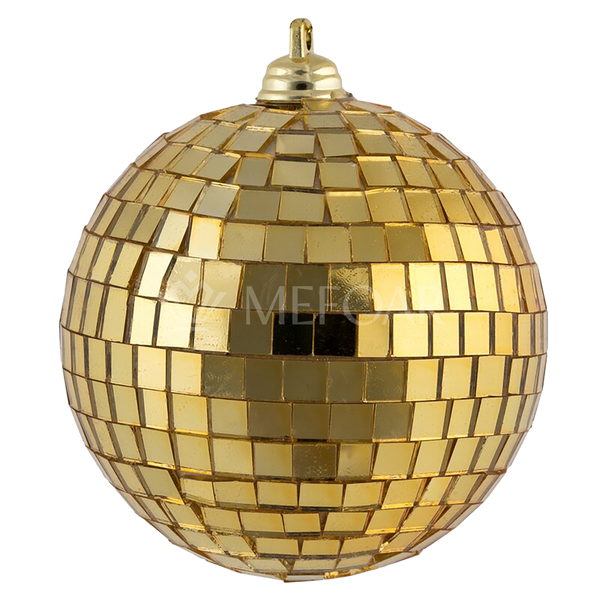 Noy Sukkah, Hanging GOLD Mirror  Ball, 1 Big Per Pack - Sukkah Decorations