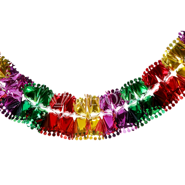 Noy Sukkah, Colorful Chain with Small Ball Finish 8.5" Diameter. - Sukkah Decorations