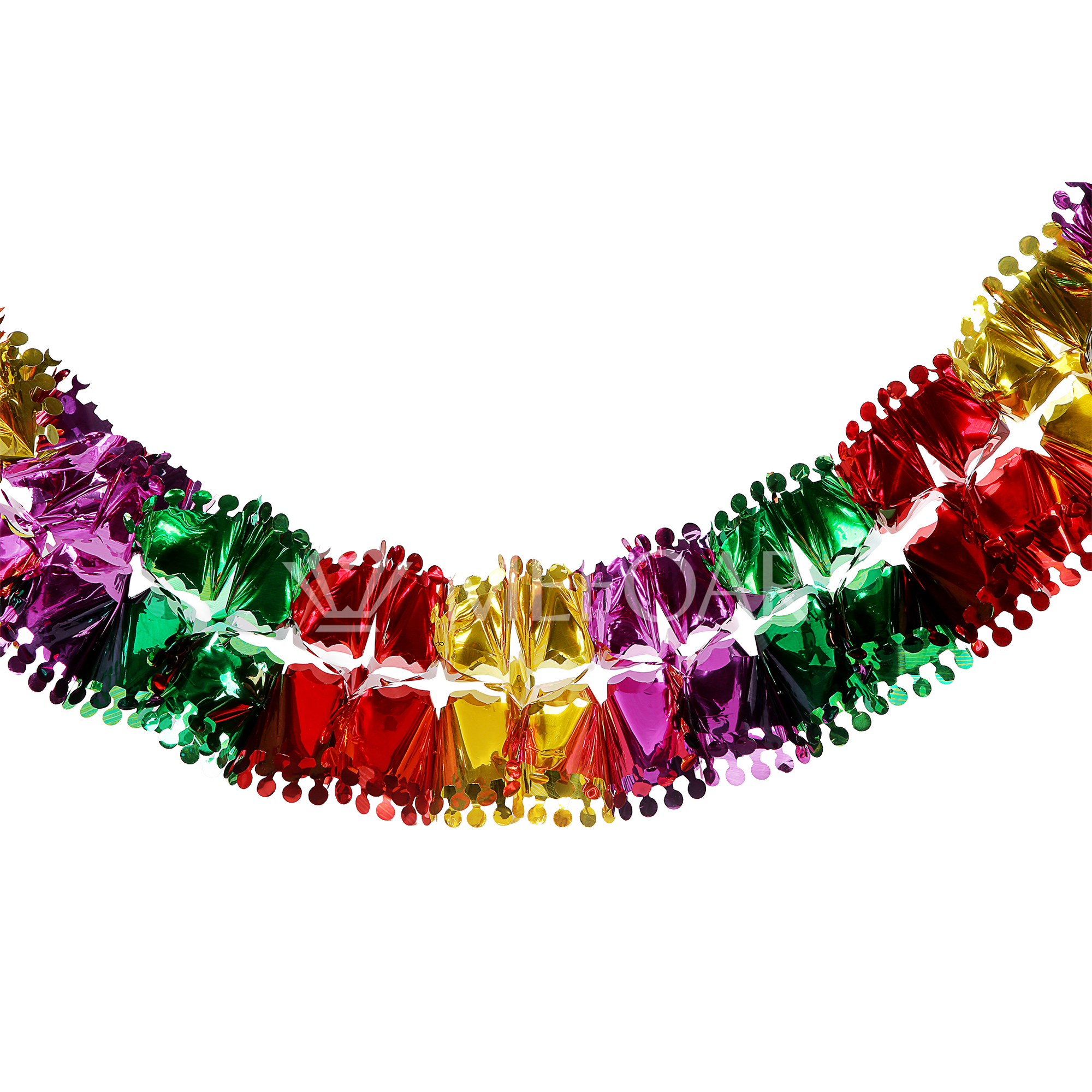 Noy Sukkah, Colorful Chain with Small Ball Finish 8.5" Diameter. - Sukkah Decorations