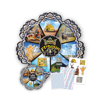 Noy Sukkah, DIY Sticker Posters Ushpizin סדר אושפיזין - Sukkah Decorations