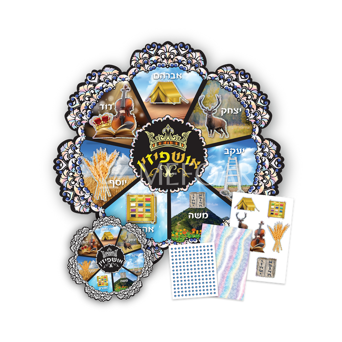 Noy Sukkah, DIY Sticker Posters Ushpizin סדר אושפיזין - Sukkah Decorations