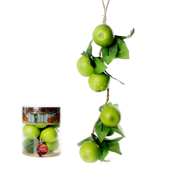 Noy Sukkah, Green Apples On a Vine - Sukkah Decorations