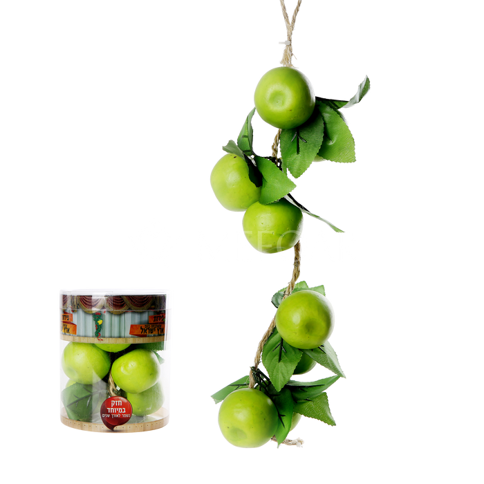 Noy Sukkah, Green Apples On a Vine - Sukkah Decorations