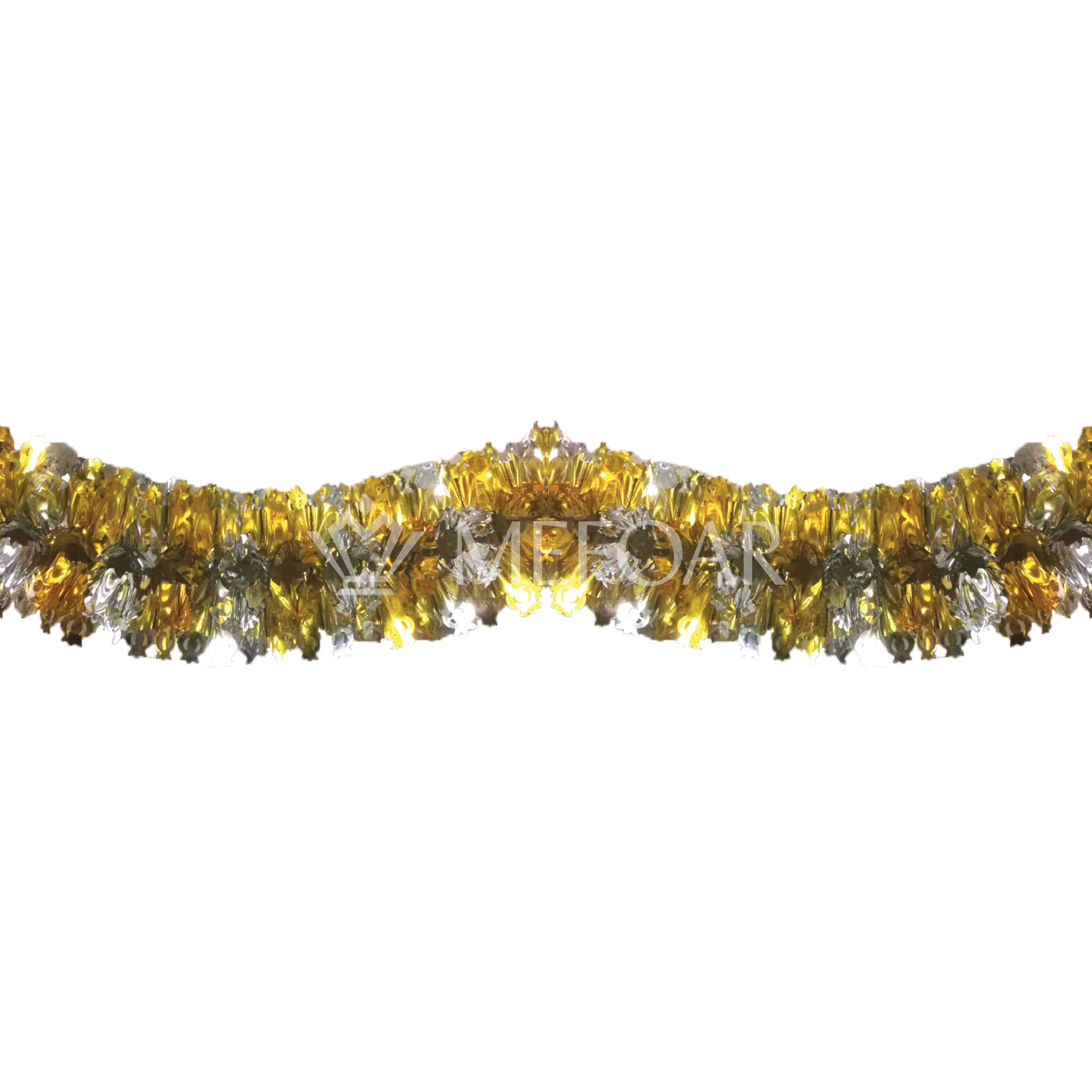 Noy Sukkah, Hanging Chain with Cut-Ends Pomegranate Design- Silver/Gold - Sukkah Decorations