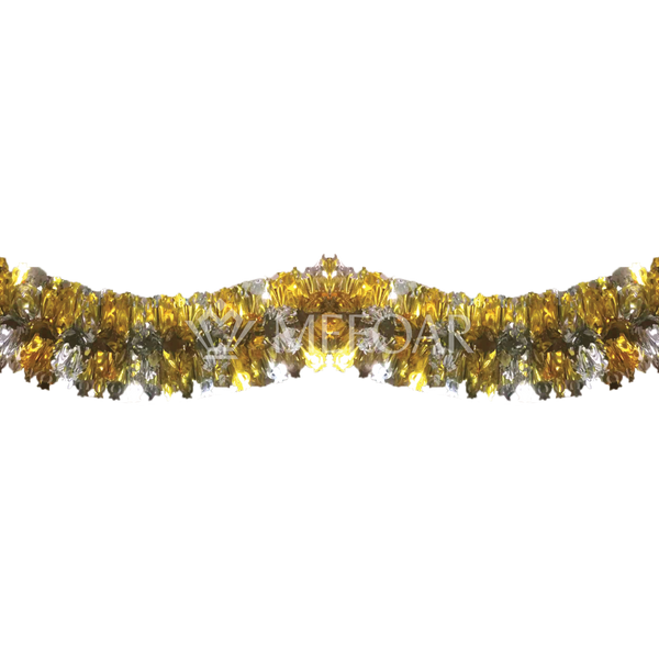 Noy Sukkah, Hanging Chain with Cut-Ends Pomegranate Design- Silver/Gold - Sukkah Decorations