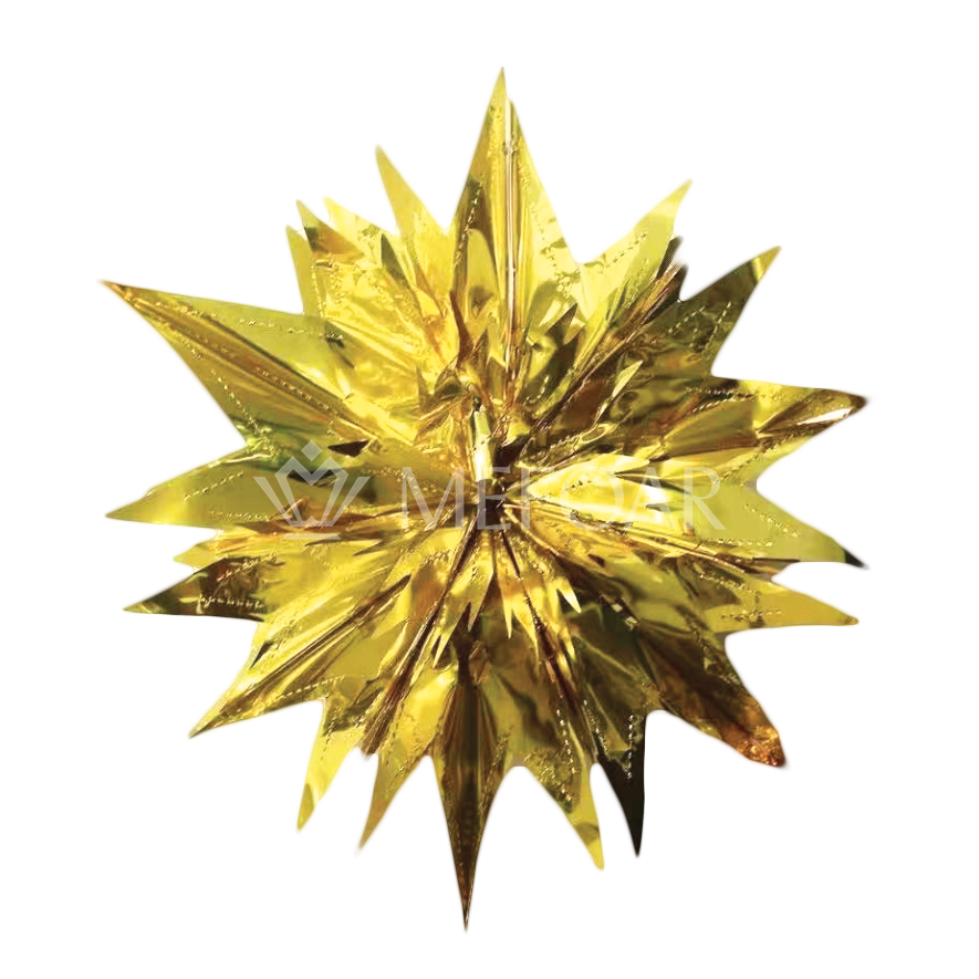 Noy Sukkah, Hanging GOLD Foil Cut-Out Star - Sukkah Decorations