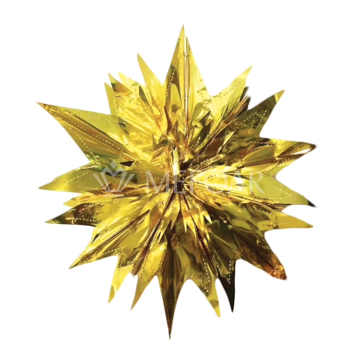 Noy Sukkah, Hanging GOLD Foil Cut-Out Star - Sukkah Decorations