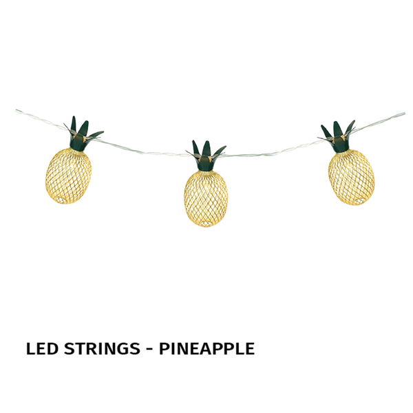 Noy Sukkah, LED Chain Gold Pineapple - Sukkah Decorations