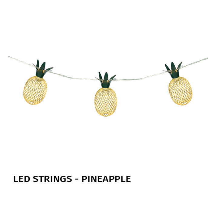 Noy Sukkah, LED Chain Gold Pineapple - Sukkah Decorations