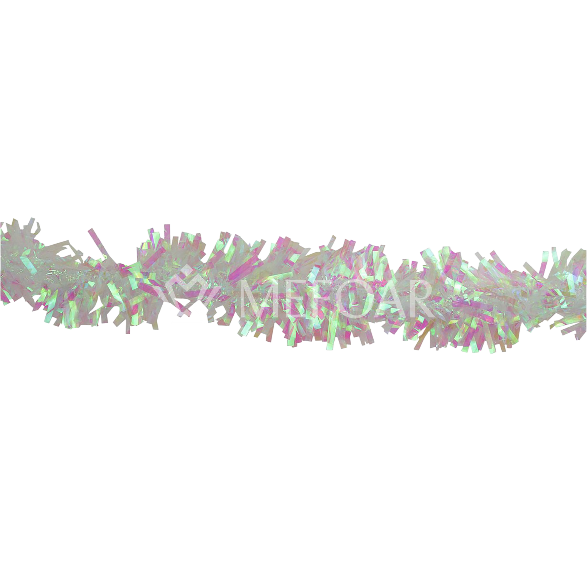Noy Sukkah, White- Colored Garland 6.5' Long - Sukkah Decorations
