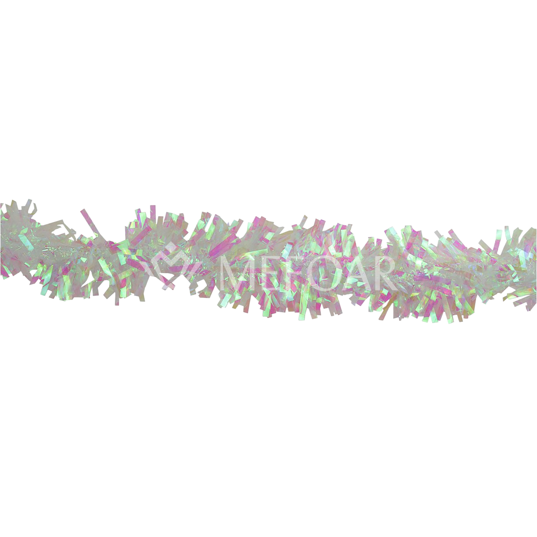 Noy Sukkah, White- Colored Garland 6.5' Long - Sukkah Decorations