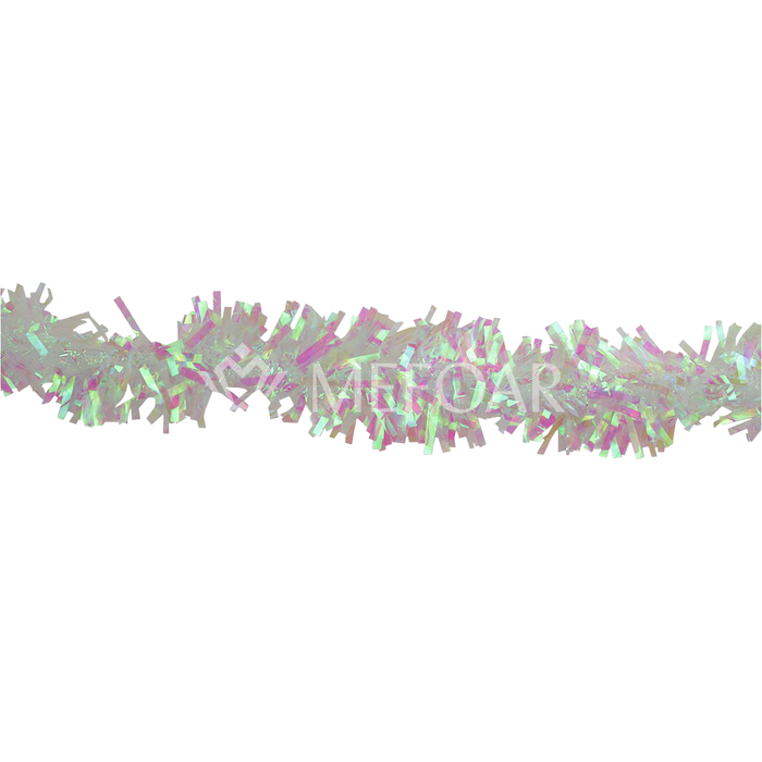 Noy Sukkah, White- Colored Garland 6.5' Long - Sukkah Decorations
