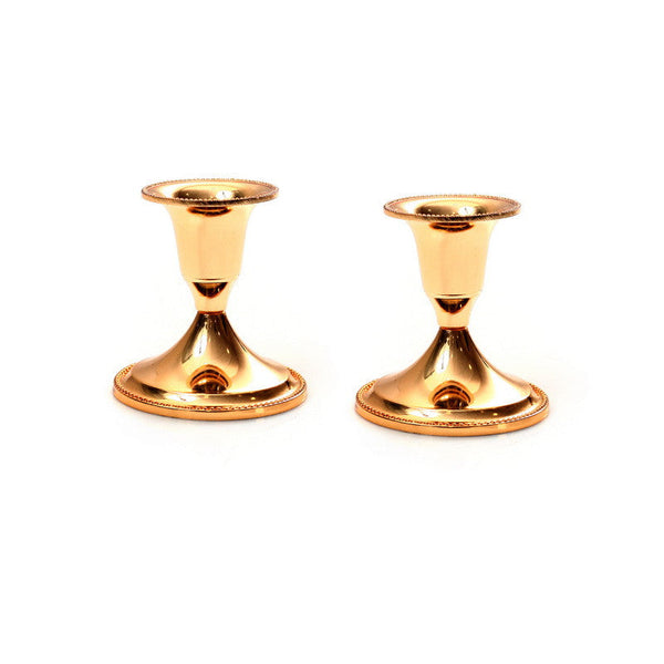 Small Gold Candlesticks set 2.5"h (CS-P373G)