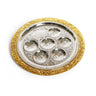 Paldinox Silverplated Round Seder Plate-Gold-16" (P-P441GR)