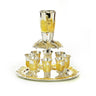 Silverplate 8 cup Wine Fountain-Gold-Jerusalem Design (SHB-P588SZ)