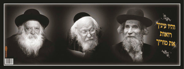 Laminated Poster 14"x 36" -- Gedolim (P615)