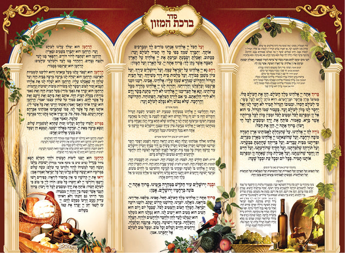 Laminated Poster 20" x 28"-- Birkat Hamazon