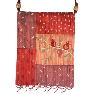 Red Pomegranate Applique Embroidered Bag