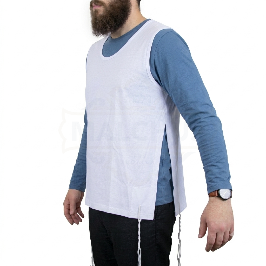 V-neck PerfTzit undershirt tzitzis | Judaica Square Lakewood (view 2)