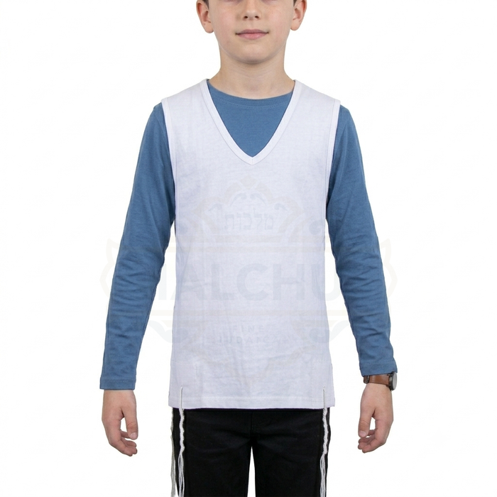Boys V-neck PerfTzit undershirt tzitzis | Judaica Square Lakewood