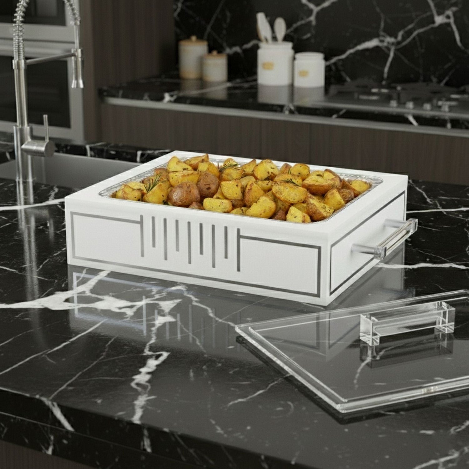 Classic 9x13 Pan Holder — Shabbos, Acrylic | Judaica Square Lakewood
