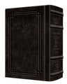 Signature Leather Siddur Interlinear Shabbos Pocket Ashkenaz Charcoal Black — Siddur | Judaica Square Lakewood