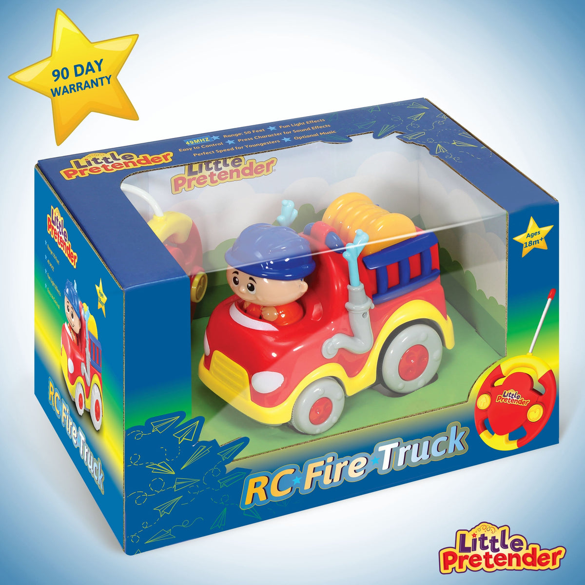 Little Pretender My First RC Fire Truck - Toddler Remote Control Toy — my-first lights, view 4 | Judaica Square Lakewood