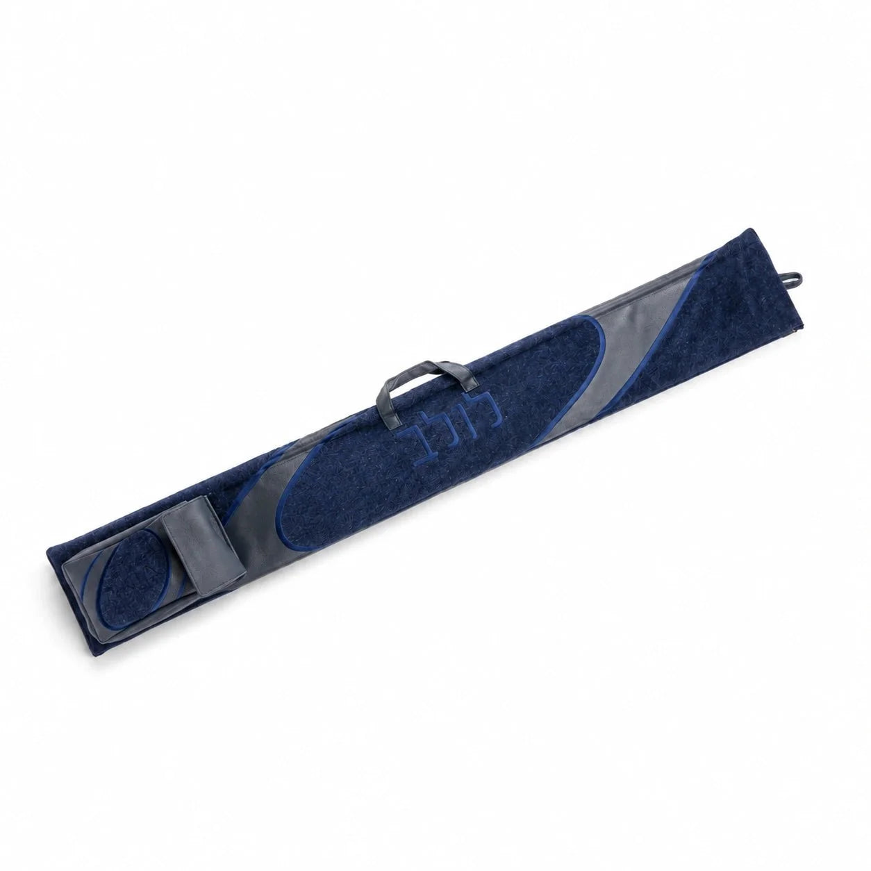 Looped Fur Lulav Esrog Bag — black fur lulav case with attached esrog bag and leather handle | Judaica Square Lakewood