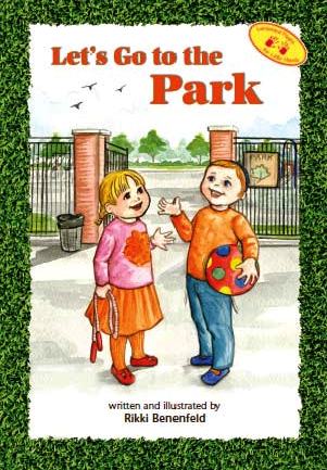 Let’s Go to the Park front cover — Jewish book for toddlers written and illustrated by Rikki Benenfeld, ages 2–5