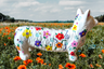 Ceramic Corgi Menorah — painted corgi dog studded with rhinestones | Judaica Square Lakewood