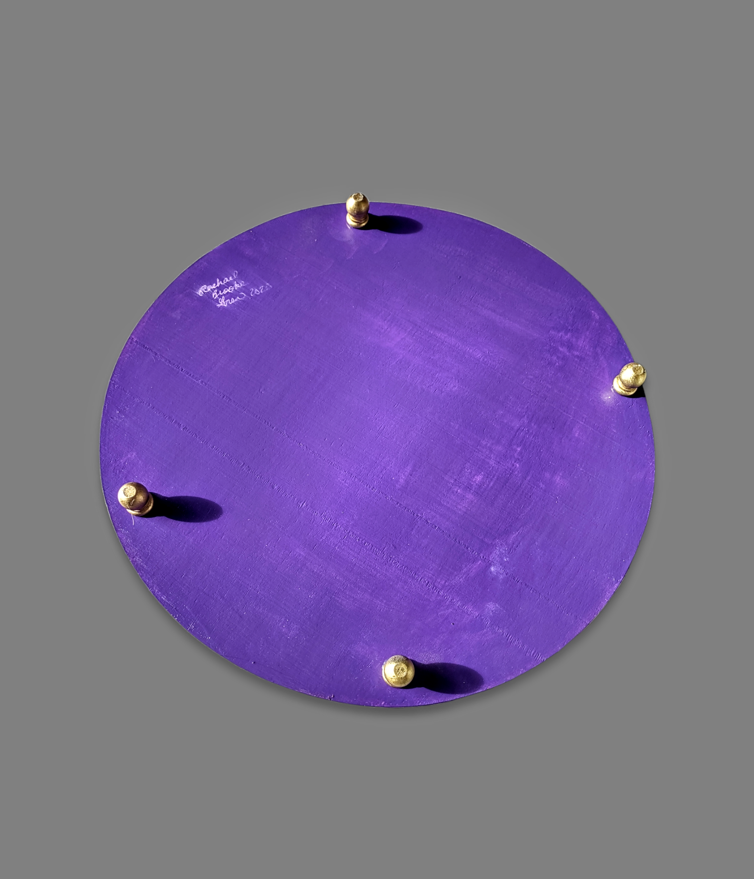 Rainbow seder plate — hand-painted 12.5-inch hardwood plate with painted bowls | Judaica Square Lakewood (view 5)