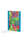 Rainforest note card — layered green jungle glass painting | Judaica Square Lakewood