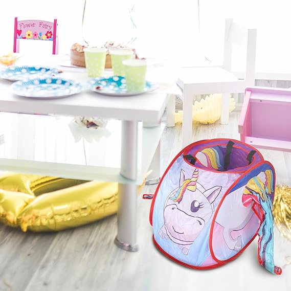 StarkGlitz Unicorn Pop-Up Play Tent for Girls, Ages 3-8 — product view, view 2 | Judaica Square Lakewood