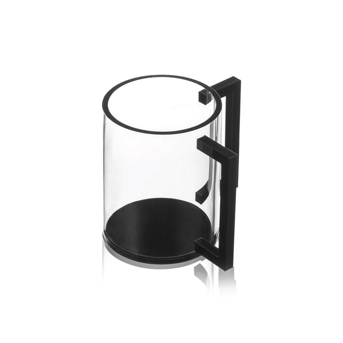 Black Lucite Washing Cup — black lucite washing cup with square handles | Judaica Square Lakewood