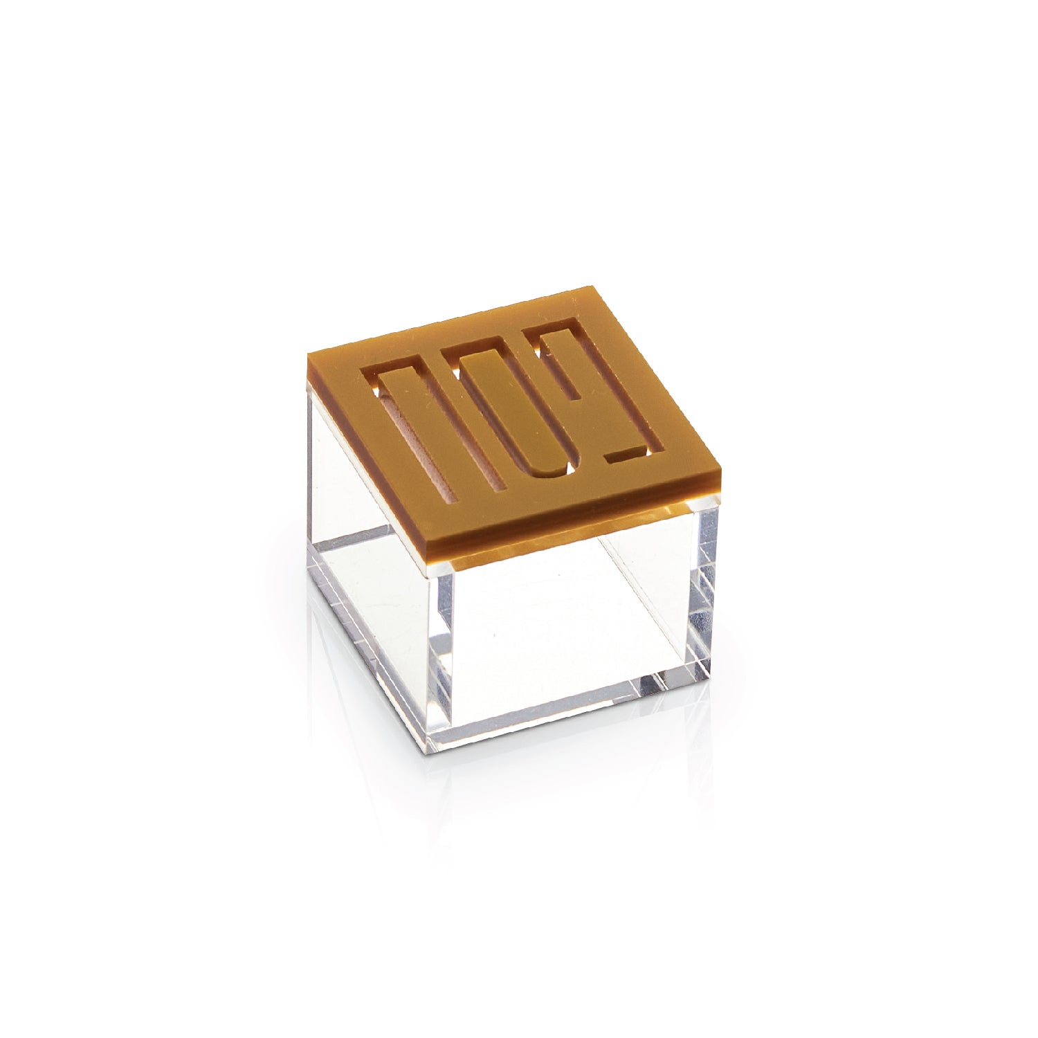 Square Pesach Napkin Rings — Gold — Set of 4 — lucite Judaica decor | Judaica Square Lakewood
