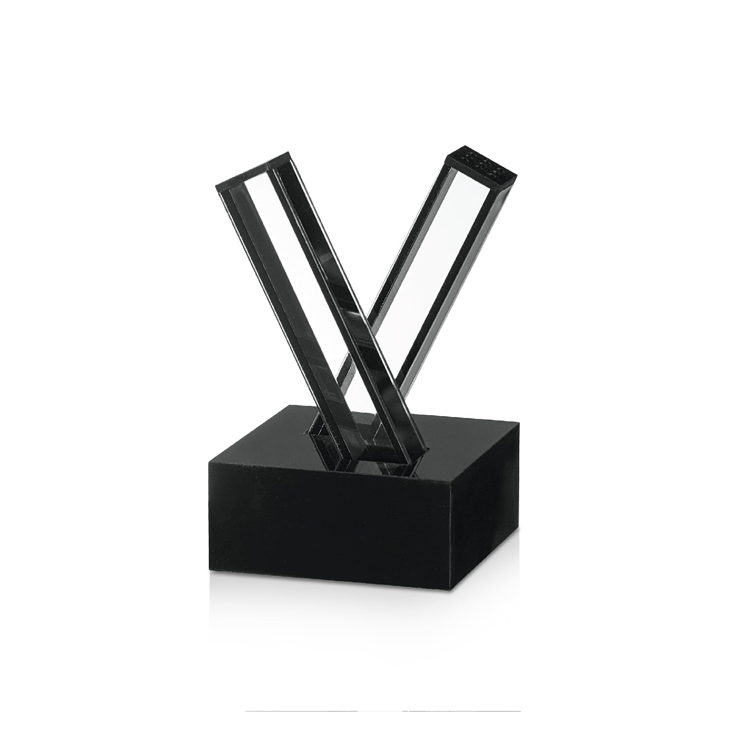 X Salt and Pepper Set — Black Lucite — lucite Judaica decor | Judaica Square Lakewood