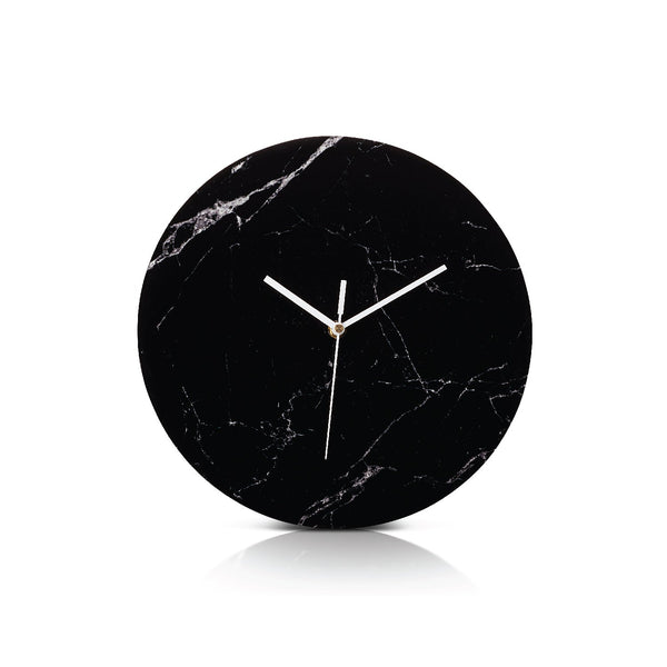 Black Marble Lucite Minimalistic Clock with — lucite Judaica decor | Judaica Square Lakewood