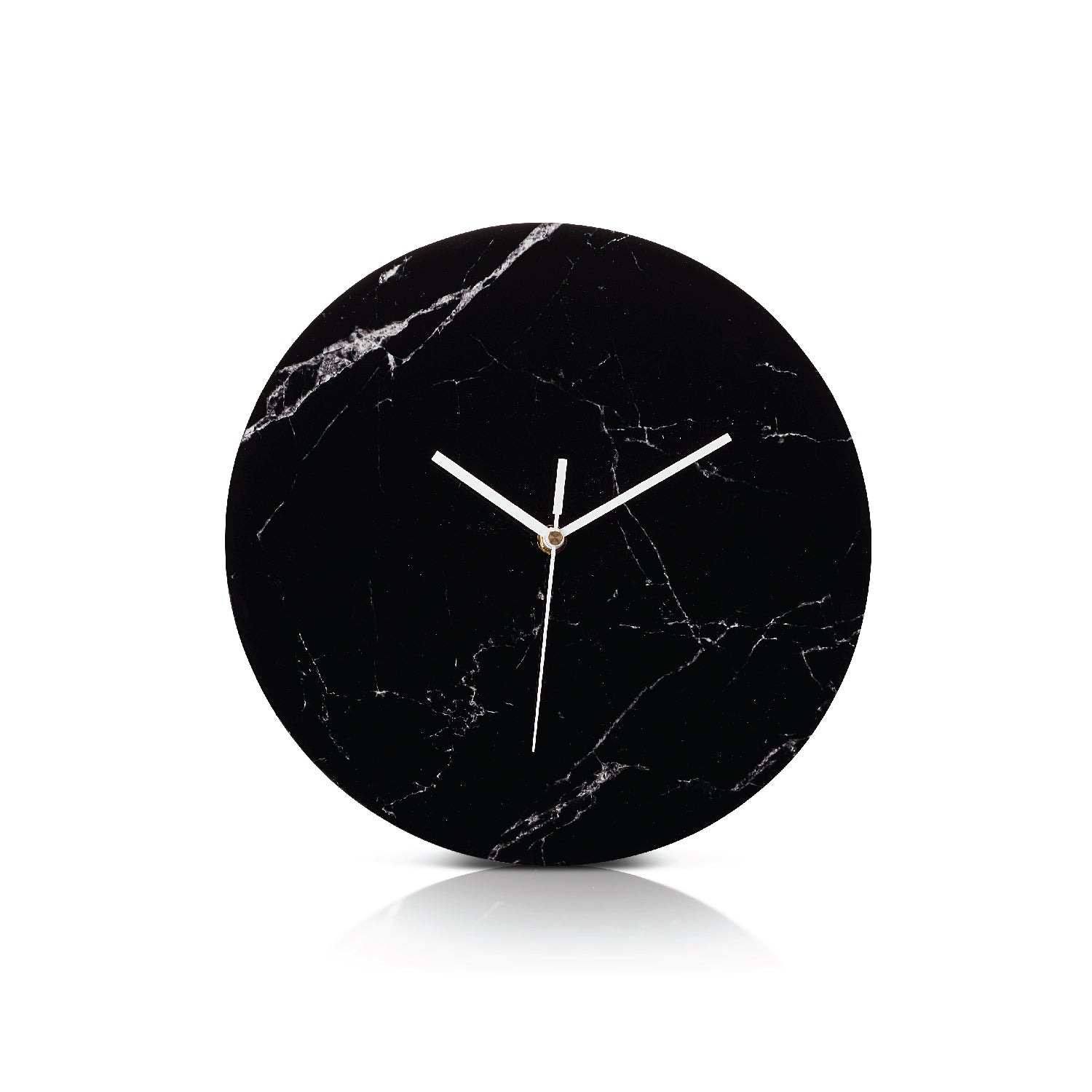 Black Marble Lucite Minimalistic Clock with — lucite Judaica decor | Judaica Square Lakewood